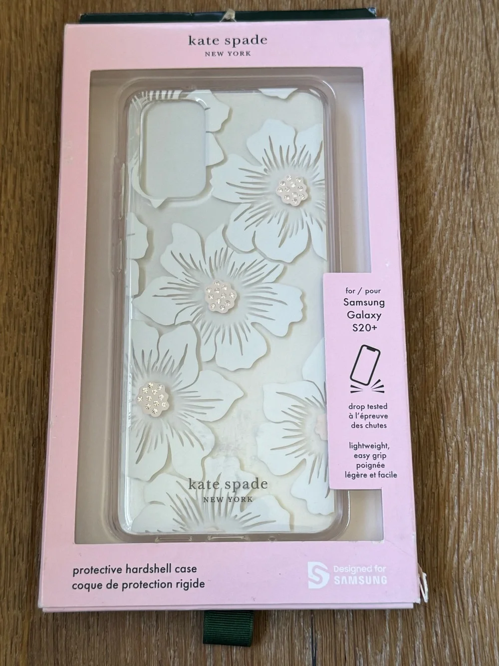 New Kate Spade New York Hardshell Case Samsung Galaxy S20+ Plus White Flower